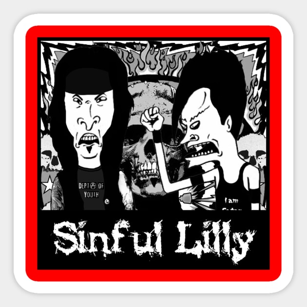 Sinful Lilly Zombie Head Fire Fire Sticker by SinfulLIlly